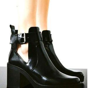 Zara Block Heeled Ankle Boots